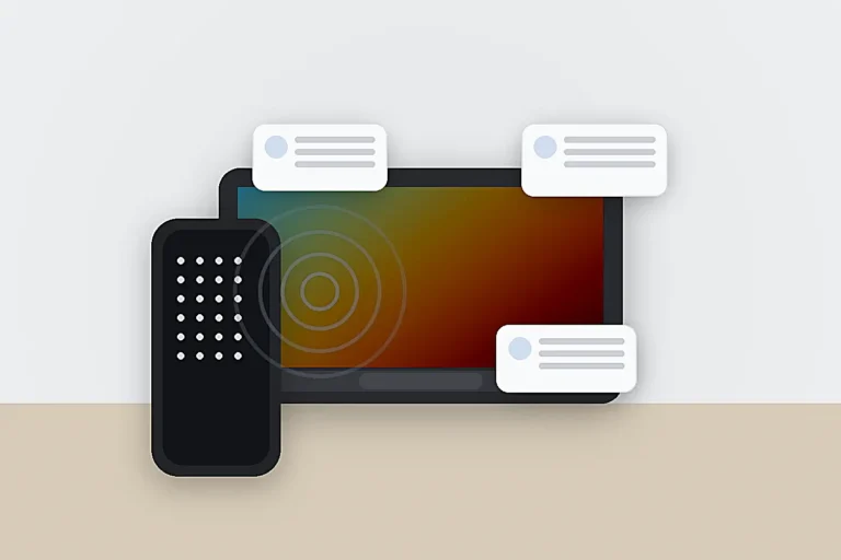 Mobil og computer med beskeder