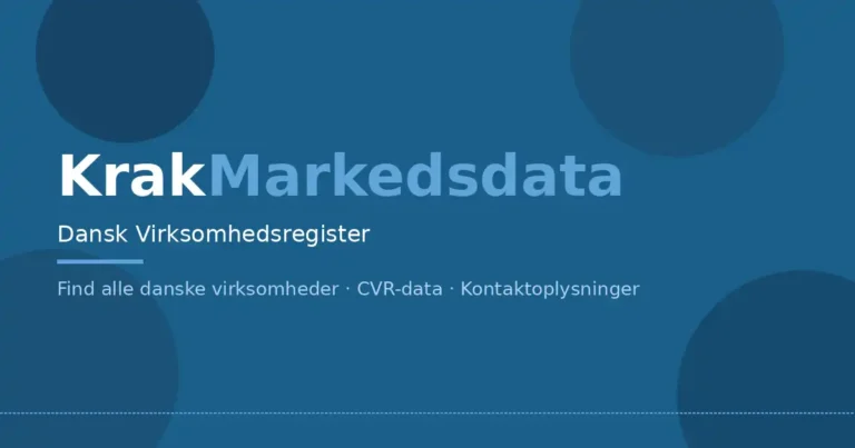 Dansk virksomhedsregister med kontaktoplysninger